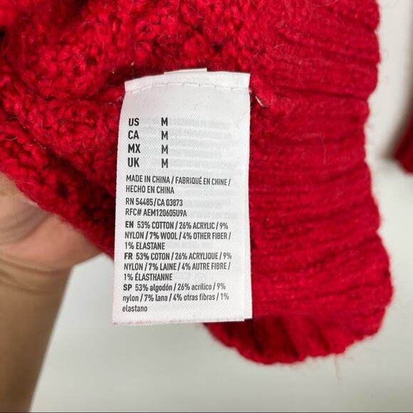 American Eagle red knit tunic sweater dress size Medium - Picture 8 of 11